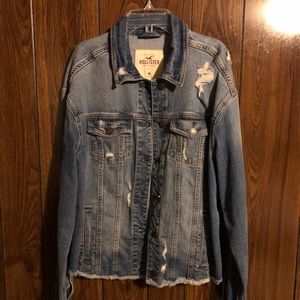 distressed jean jacket
